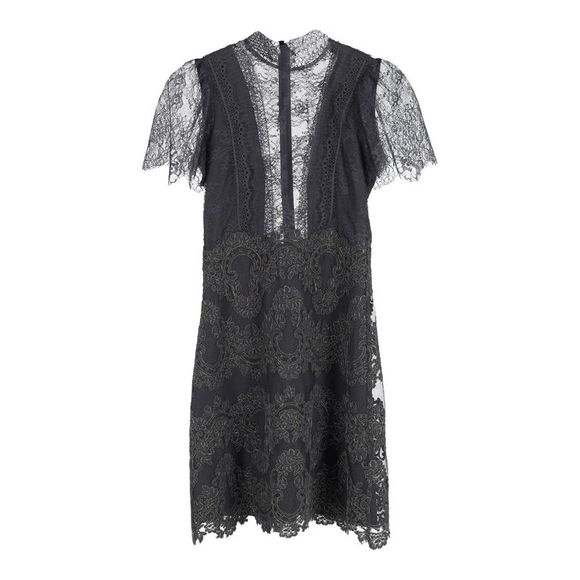 Sandro Paris | Dresses | Pre Loved Sandro Paris Poetry Lace Dress In Black  Polyester | Poshmark